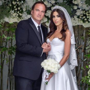 Daniella Pick with her husband Quentin Tarantino at their wedding